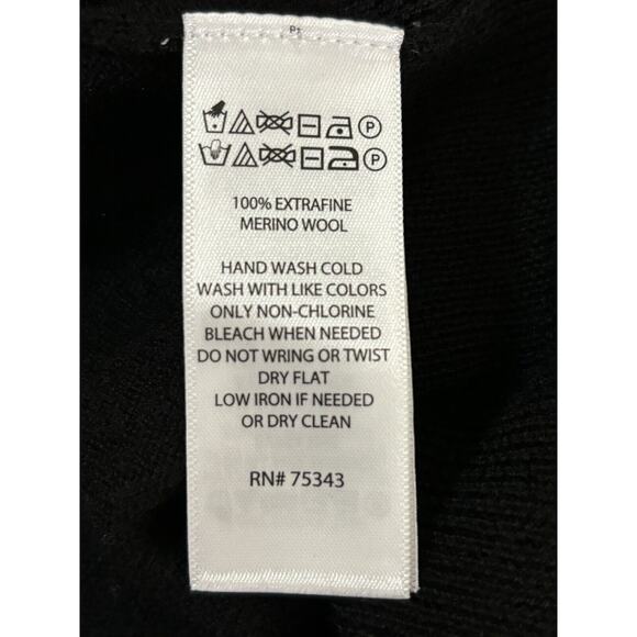 Daniel Hechter Mens Large Black V Neck Pullover Sweater 100% Merino Wool NWT - Picture 9 of 11